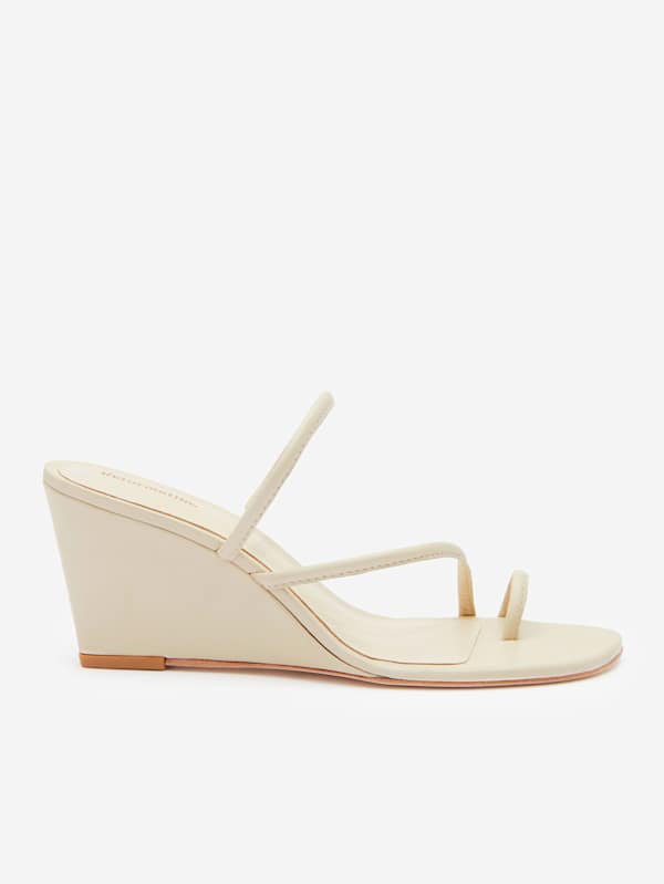 Jorgia Wedge Sandal - Almond Leather